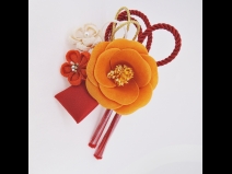 フラワ－コ－ム＆ミニフラワ－2点セット　オレンジ