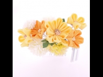 フラワ－コ－ム＆ミニフラワ－2点セット　イエロ－