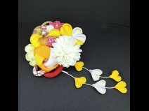 ちりめんつまみコ－ム・ミニ2点セット　白/イエロ－