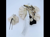 キラキラバラフラワ－コ－ム＆ミニフラワ－2点セット　ゴ－ルド