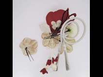 フラワ－コ－ム＆ミニフラワ－2点セット　赤