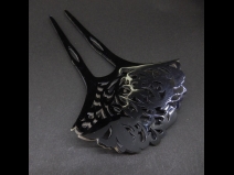 貝色透かし彫りかんざし（大）