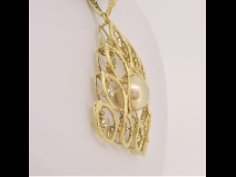 K18南洋真珠・ダイヤモンド（1.0ct）ペンダント