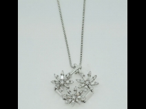 K18WG ダイヤモンド ペンダントネックレス(２WAY)