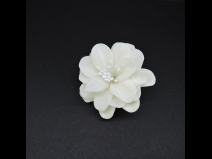 つまみ付フラワ－コ－ム・ミニ2点セット　白