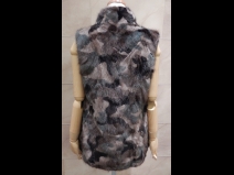 ミンクベスト　迷彩柄