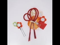 フラワ－コ－ム＆ミニフラワ－2点セット　オレンジ