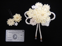 3521つまみ花　コーム＆Uピン２点セット