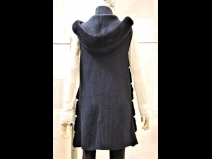 ミンク/10％カシミヤ90％ウ－ルリバ－シブルベスト（80cm）