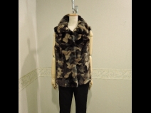 ミンクベスト　迷彩柄