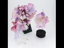 フラワーとパール　下がり付コーム2点セット