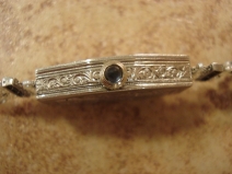 1920年代　プラチナダイヤモンド・サファイヤ・パール時計　　（USED)