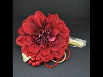 つまみ付フラワ－コ－ム・ミニ2点セット　赤