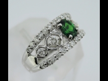 PTグリ－ンガ－ネットダイヤモンドリング　（G0.50、D0.59ct）