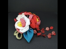 ちりめんつまみコ－ム・ミニ2点セット　赤/白