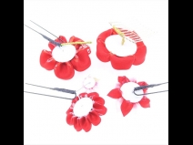 ミニフラワー4点セット　赤