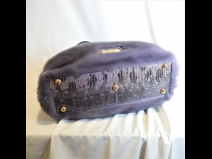 VALENTINO　ミンク2WAYショルダ－バッグ（新品同様）パ－プル＋グレイ