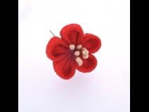 ミニフラワ－Uピン3点セット　赤