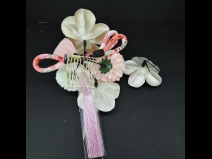 つまみ細工フラワ－コ－ム・ミニ2点セット　ピンク