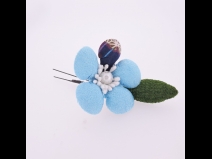 ミニフラワ－Uピン3点セット 　水色