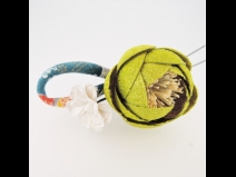 つまみ細工つばき・菊フラワ－コ－ムふさ下がり＆ミニフラワーセット　