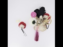 フラワ－コ－ム＆ミニフラワ－2点セット　ワイン