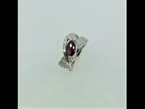 PTルビ－（1.11ct）ダイヤモンド（0.78ct）リング