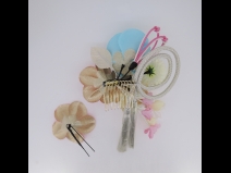 フラワ－コ－ム＆ミニフラワ－2点セット　ピンク