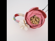 つまみ細工つばき・菊フラワ－コ－ムふさ下がり＆ミニフラワーセット