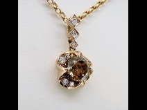 K18PGダイヤモンド（1.004ct・0.21ct）ネックレス