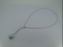 K18WG南洋ダイヤモンドペンダントネックレス