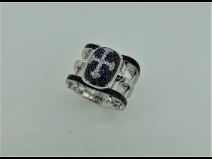 E-NOS　K18サファイア（1.28ct）ダイヤモンド（0.26ct）リング