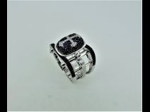 E-NOS　K18サファイア（1.28ct）ダイヤモンド（0.26ct）リング