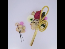 フラワ－コ－ム＆ミニフラワ－2点セット　ワイン