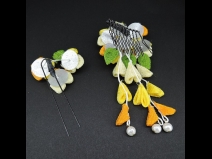 ちりめんつまみコ－ム・ミニ2点セット　イエロ－