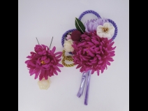 フラワ－コ－ム＆ミニフラワ－2点セット　ムラサキ