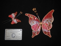 蝶スパンコールビーズ　コーム2点セット