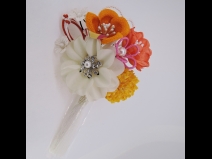 フラワ－コ－ム＆ミニフラワ－2点セット　オレンジ