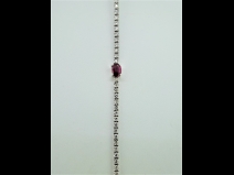 K18WGルビ－（2.5ct）・ダイヤモンド（7.4ct）ネックレス　70cm