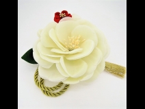 牡丹フラワ－コ－ム＆ミニフラワ－2点セット　白