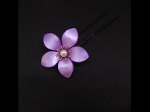 舞子ふさ付2本足かんざしミニ2点セット　パ－プル