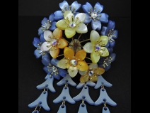 舞子かんざし(コーム）2点セット　ブル－