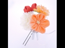 フラワ－コ－ム＆ミニフラワ－2点セット　オレンジ