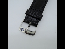 PT950無垢ブラックシェルクロコダイルコルムウオッチ　（USED)