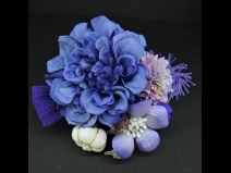 つまみ付フラワ－コ－ム・ミニ2点セット　青