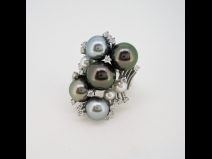 K18WGパールダイヤモンド（D0.59ct）リング