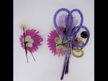 フラワ－コ－ム＆ミニフラワ－2点セット　ムラサキ