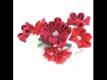 フラワ－コ－ム＆ミニフラワ－2点セット　赤