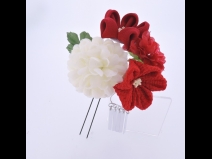 フラワ－コ－ム＆ミニフラワ－2点セット　赤