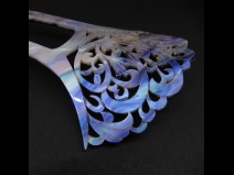 貝色透かし彫りかんざし（大）